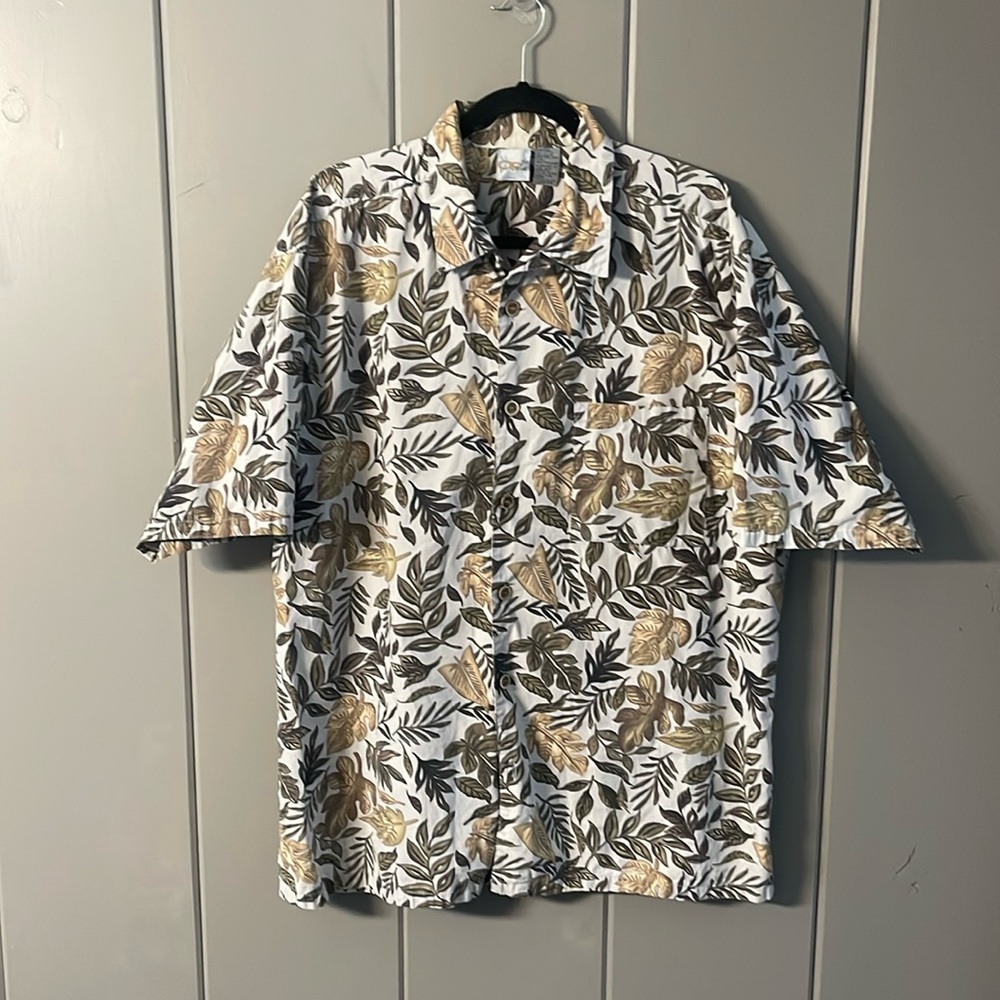 OP Shirt Hawaiian Floral Resort Retro Coastal Festival Cruise Surf Beach Vacay